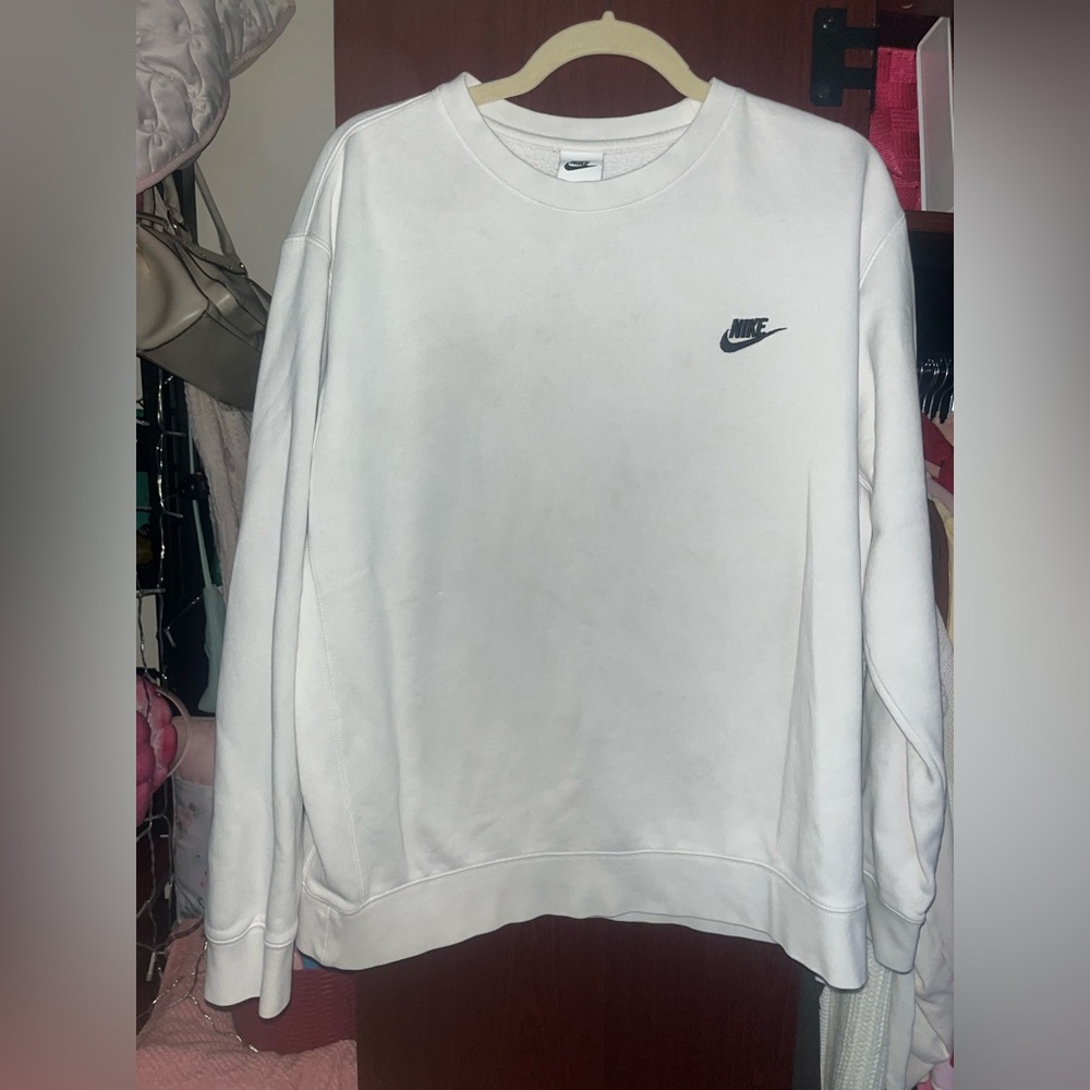White Nike sweatshirt